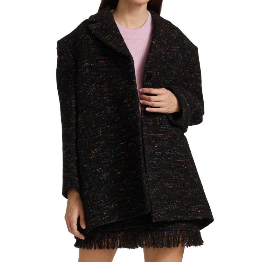 🆕 GANNI Oversized Jacket Wool Blend Small-Medium - Picture 2 of 13